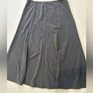 Long solid color gray skirt